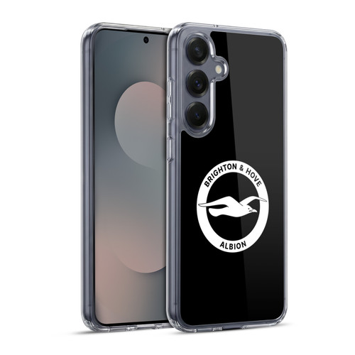 Brighton & Hove Albion F.C Logo Black Soft Gel Case for Samsung Galaxy S25+ & MagSafe