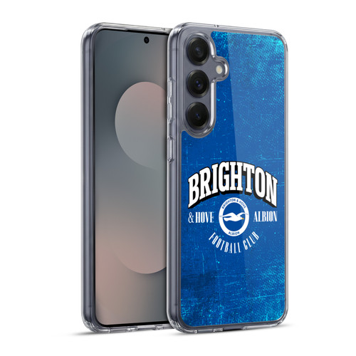 Brighton & Hove Albion F.C Logo Distressed Soft Gel Case for Samsung Galaxy S25+ & MagSafe