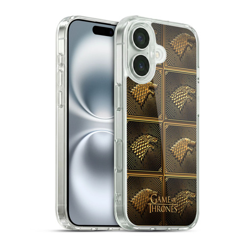 HBO Game of Thrones Golden Sigils Stark Soft Gel Case for Apple iPhone 16 & MagSafe