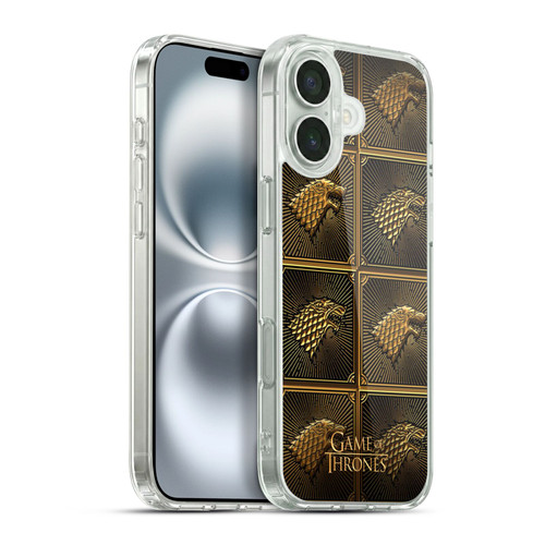 HBO Game of Thrones Golden Sigils Stark Soft Gel Case for Apple iPhone 16 Plus & MagSafe