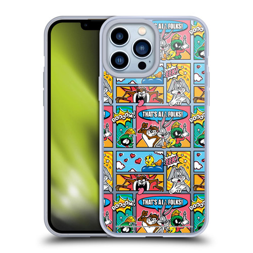 Looney Tunes Patterns Comics Soft Gel Case for Apple iPhone 13 Pro Max & MagSafe