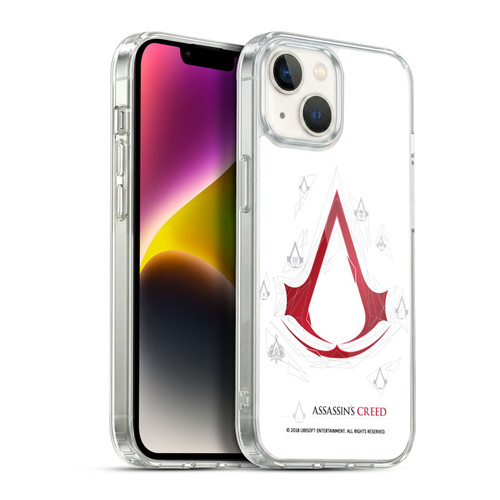 Assassin's Creed Legacy Logo Geometric White Soft Gel Case for Apple iPhone 14