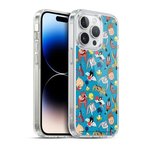 Looney Tunes Patterns Head Shots Soft Gel Case for Apple iPhone 13 Pro & MagSafe