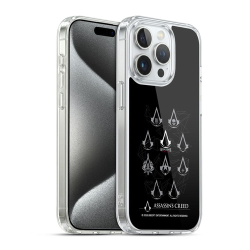Assassin's Creed Legacy Logo Geometric Crest Soft Gel Case for Apple iPhone 15 Pro & MagSafe