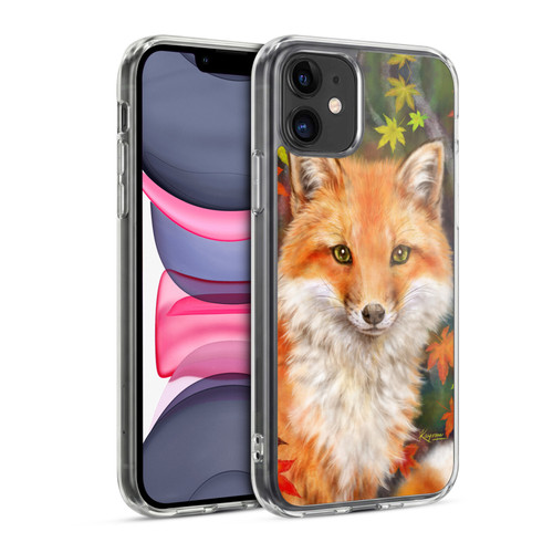 Kayomi Harai Animals And Fantasy Fox With Autumn Leaves Soft Gel Case for Apple iPhone 11