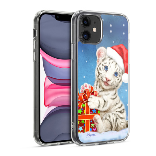 Kayomi Harai Animals And Fantasy White Tiger Christmas Gift Soft Gel Case for Apple iPhone 11