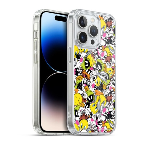Looney Tunes Patterns Group Soft Gel Case for Apple iPhone 14 Pro & MagSafe