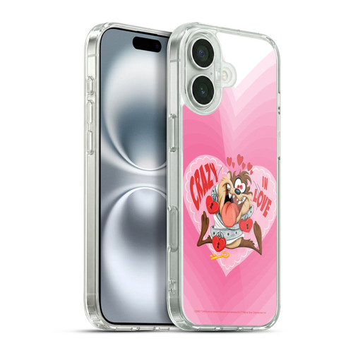 Looney Tunes Season Tasmanian Devil In Love Soft Gel Case for Apple iPhone 16 Plus & MagSafe