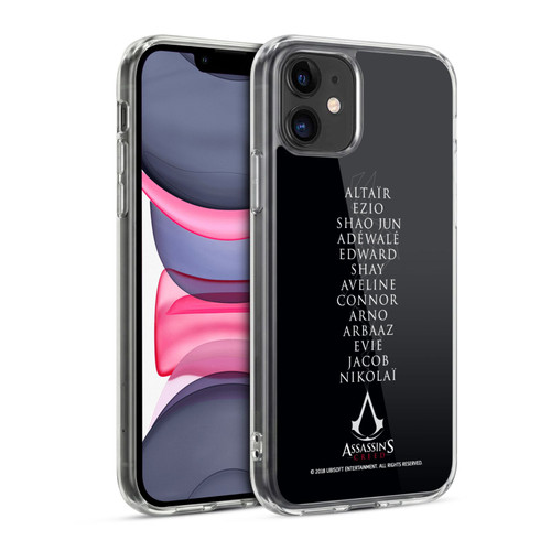 Assassin's Creed Legacy Typography Names Soft Gel Case for Apple iPhone 11