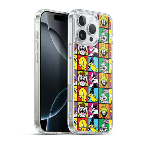 Looney Tunes Patterns Tiles Soft Gel Case for Apple iPhone 16 Pro Max & MagSafe