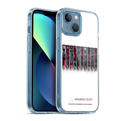 Assassin's Creed Legacy Typography Characters Soft Gel Case for Apple iPhone 13 Mini & MagSafe