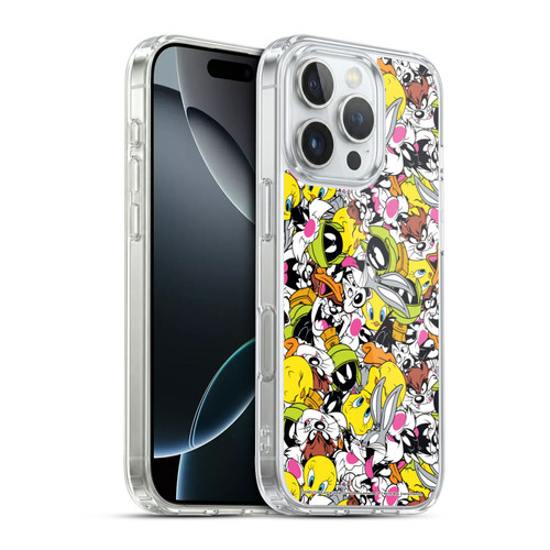 Looney Tunes Patterns Group Soft Gel Case for Apple iPhone 16 Pro & MagSafe