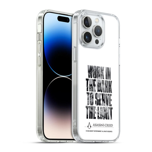 Assassin's Creed Legacy Typography Double Exposure Soft Gel Case for Apple iPhone 14 Pro Max & MagSafe
