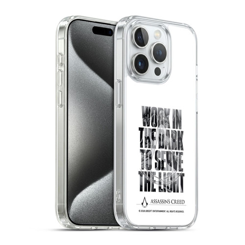 Assassin's Creed Legacy Typography Double Exposure Soft Gel Case for Apple iPhone 15 Pro & MagSafe