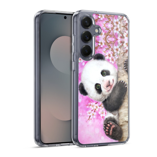 Kayomi Harai Animals And Fantasy Cherry Blossom Panda Soft Gel Case for Samsung Galaxy S25 & MagSafe