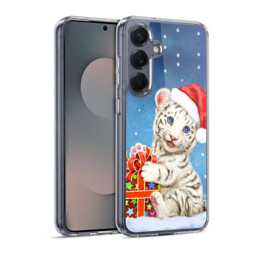 Kayomi Harai Animals And Fantasy White Tiger Christmas Gift Soft Gel Case for Samsung Galaxy S25 & MagSafe