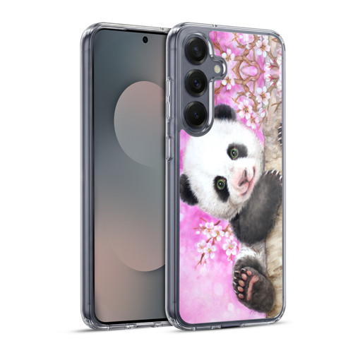 Kayomi Harai Animals And Fantasy Cherry Blossom Panda Soft Gel Case for Samsung Galaxy S25+ & MagSafe