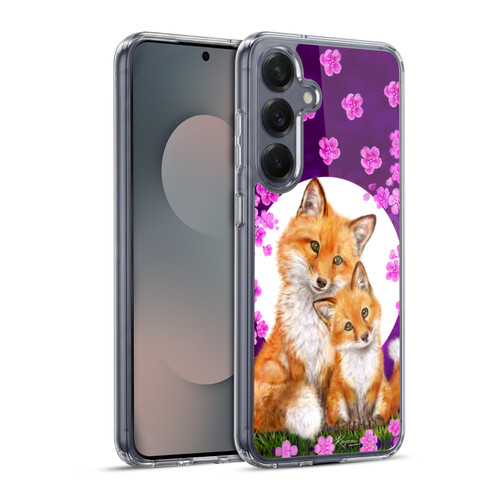 Kayomi Harai Animals And Fantasy Mother & Baby Fox Soft Gel Case for Samsung Galaxy S25+ & MagSafe