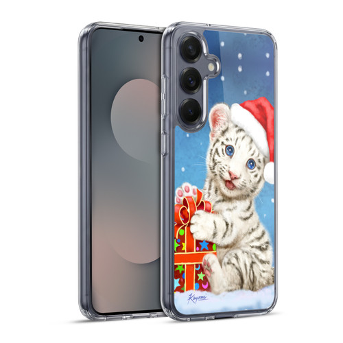 Kayomi Harai Animals And Fantasy White Tiger Christmas Gift Soft Gel Case for Samsung Galaxy S25+ & MagSafe