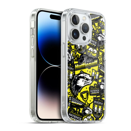 Harry Potter Badge Up House Hufflepuff Soft Gel Case for Apple iPhone 13 Pro & MagSafe