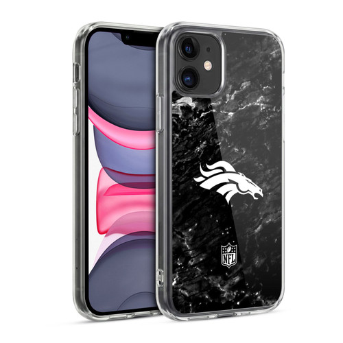 NFL Denver Broncos Artwork Marble Soft Gel Case for Apple iPhone 11
