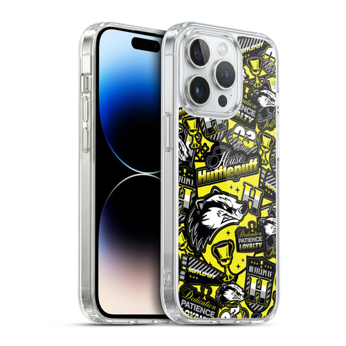 Harry Potter Badge Up House Hufflepuff Soft Gel Case for Apple iPhone 14 Pro & MagSafe