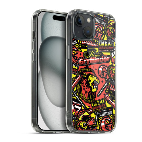 Harry Potter Badge Up House Gryffindor Soft Gel Case for Apple iPhone 15 Plus & MagSafe