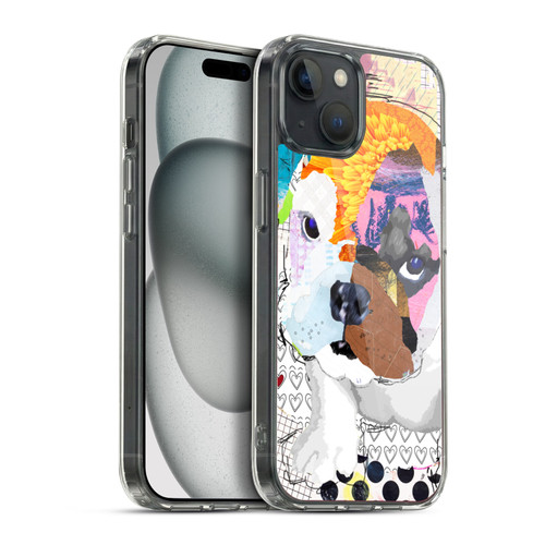 Michel Keck Dogs 3 Bulldog Puppy Soft Gel Case for Apple iPhone 15 Plus & MagSafe