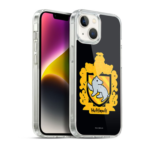 Harry Potter Deathly Hallows I Hufflepuff Crest Soft Gel Case for Apple iPhone 14