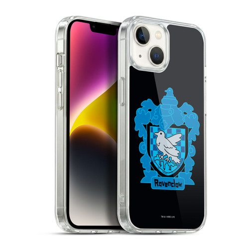 Harry Potter Deathly Hallows I Ravenclaw Crest Soft Gel Case for Apple iPhone 14 Plus & MagSafe