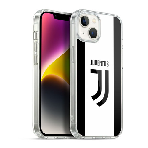 Juventus Football Club 2017/18 Race Kit Home Soft Gel Case for Apple iPhone 14 Plus & MagSafe
