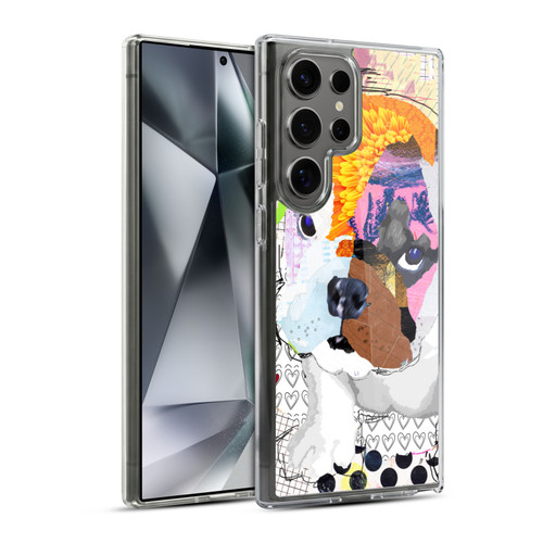 Michel Keck Dogs 3 Bulldog Puppy Soft Gel Case for Samsung Galaxy S24 Ultra 5G & MagSafe