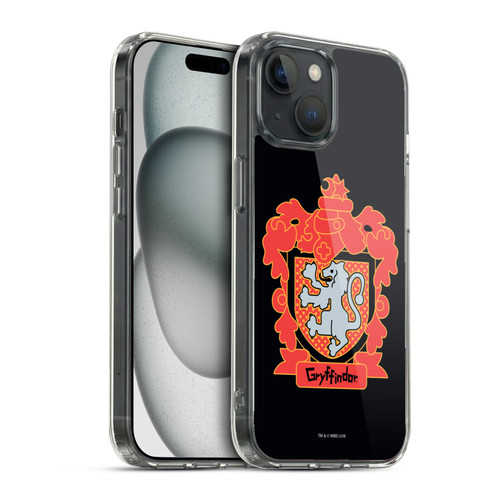 Harry Potter Deathly Hallows I Gryffindor Crest Soft Gel Case for Apple iPhone 15 & MagSafe