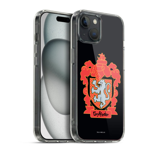 Harry Potter Deathly Hallows I Gryffindor Crest Soft Gel Case for Apple iPhone 15 Plus & MagSafe