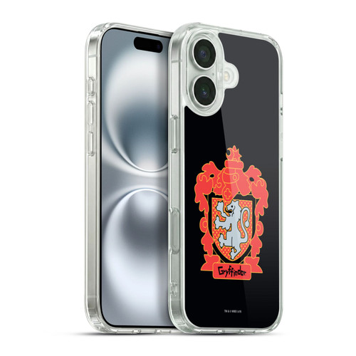 Harry Potter Deathly Hallows I Gryffindor Crest Soft Gel Case for Apple iPhone 16 Plus & MagSafe