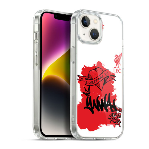 Liverpool Football Club Graffiti Art Full Tag Red Soft Gel Case for Apple iPhone 14