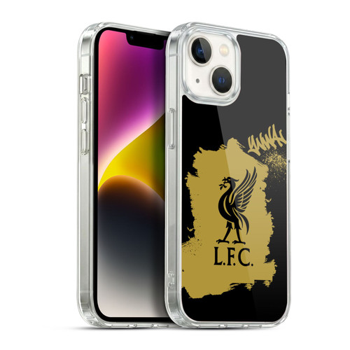 Liverpool Football Club Graffiti Art Liverbird In Black Soft Gel Case for Apple iPhone 14