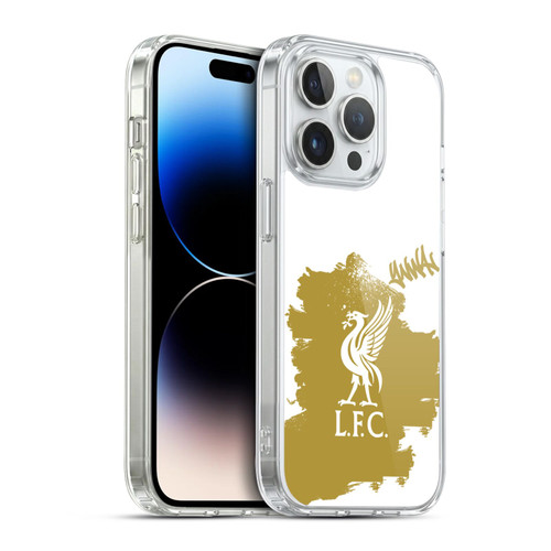 Liverpool Football Club Graffiti Art Liverbird In White Soft Gel Case for Apple iPhone 14 Pro & MagSafe