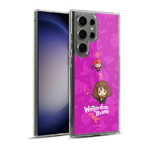 Harry Potter Deathly Hallows I Hermione Ron Spell Soft Gel Case for Samsung Galaxy S23 Ultra 5G & MagSafe