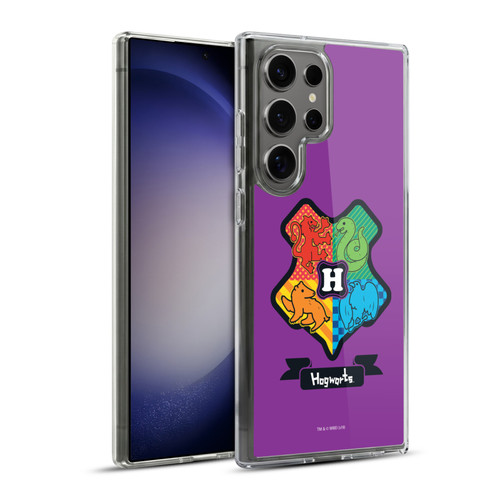 Harry Potter Deathly Hallows I Hogwarts Crest Soft Gel Case for Samsung Galaxy S23 Ultra 5G & MagSafe