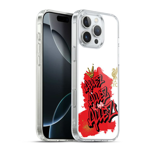 Liverpool Football Club Graffiti Art Allez Allez Allez Gold Soft Gel Case for Apple iPhone 16 Pro Max & MagSafe