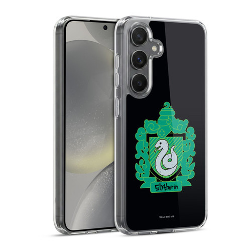 Harry Potter Deathly Hallows I Slytherin Crest Soft Gel Case for Samsung Galaxy S24 5G & MagSafe