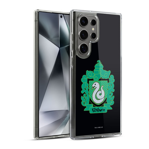 Harry Potter Deathly Hallows I Slytherin Crest Soft Gel Case for Samsung Galaxy S24 Ultra 5G & MagSafe