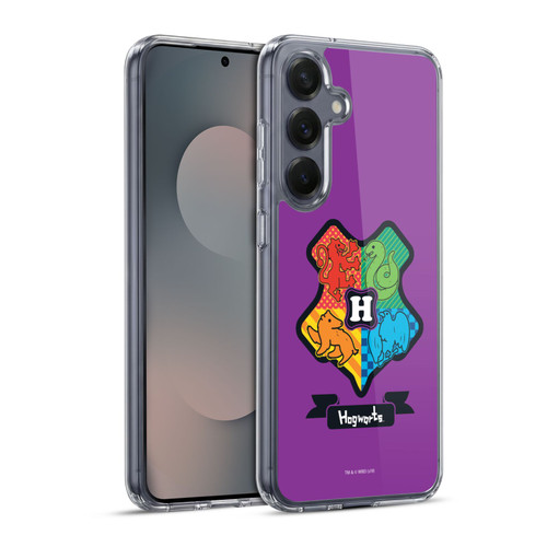 Harry Potter Deathly Hallows I Hogwarts Crest Soft Gel Case for Samsung Galaxy S25+ & MagSafe