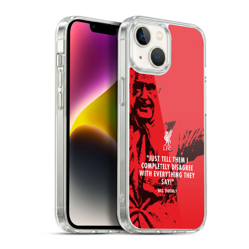 Liverpool Football Club Bill Shankly Quotes Disagree Red Soft Gel Case for Apple iPhone 14