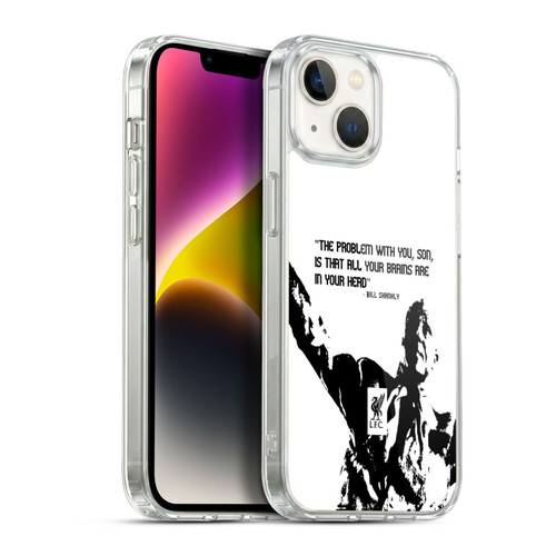 Liverpool Football Club Bill Shankly Quotes Problem White Soft Gel Case for Apple iPhone 14