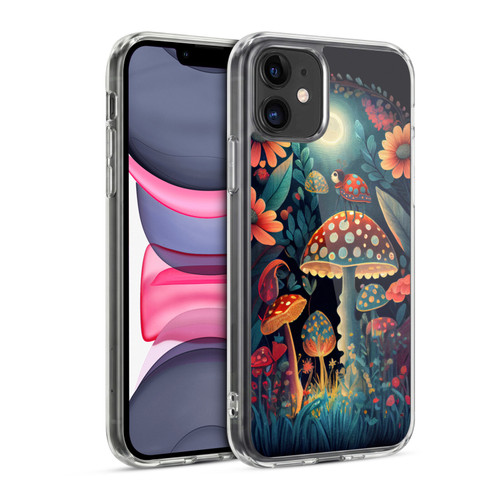 JK Stewart Graphics Ladybug On Mushroom Soft Gel Case for Apple iPhone 11