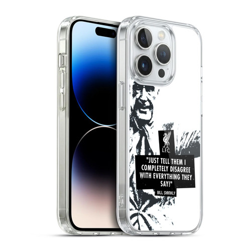Liverpool Football Club Bill Shankly Quotes Disagree Black Soft Gel Case for Apple iPhone 14 Pro & MagSafe