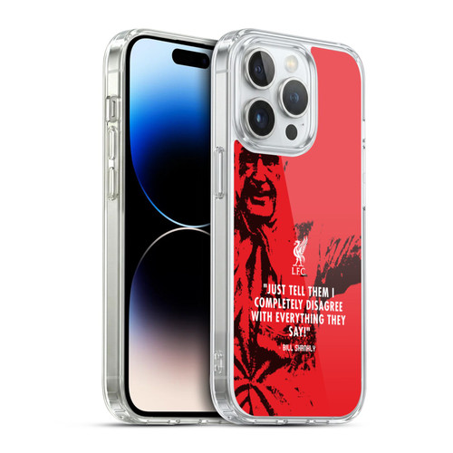Liverpool Football Club Bill Shankly Quotes Disagree Red Soft Gel Case for Apple iPhone 14 Pro & MagSafe
