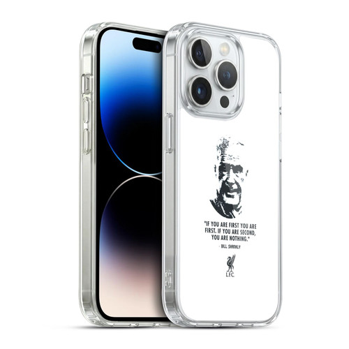 Liverpool Football Club Bill Shankly Quotes No Second White Soft Gel Case for Apple iPhone 14 Pro & MagSafe